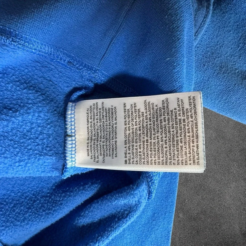 The North Face Mens M Blue Crewneck Sweatshirt Heritage Patch Fleece Pullover